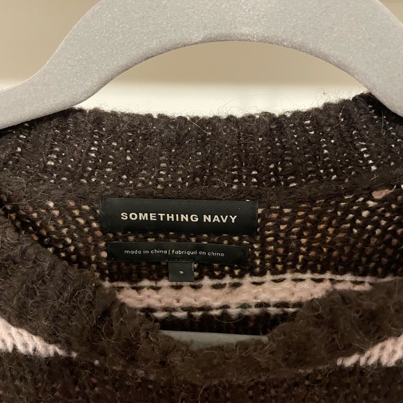 Brown and pink Something Navy sweater - Picture 3 of 5